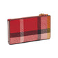Morgan Museum Plaid Printed PVC Small Slim Bifold Wallet