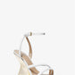 Nadina Lizard Embossed Leather Wedge Sandal