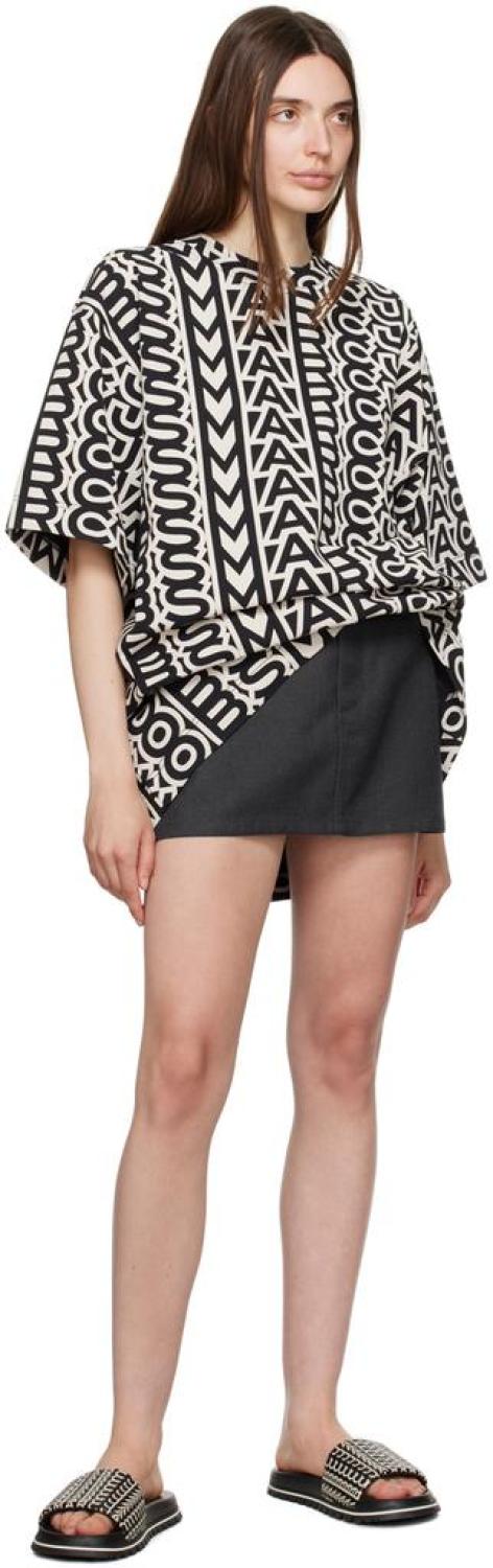 Black & Beige 'The Monogram' T-Shirt