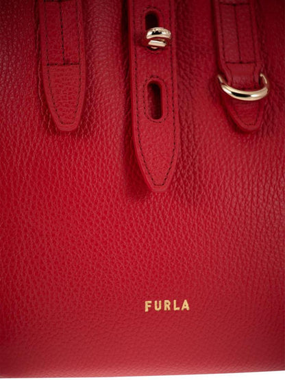 Furla Net Logo Printed Mini Tote Bag