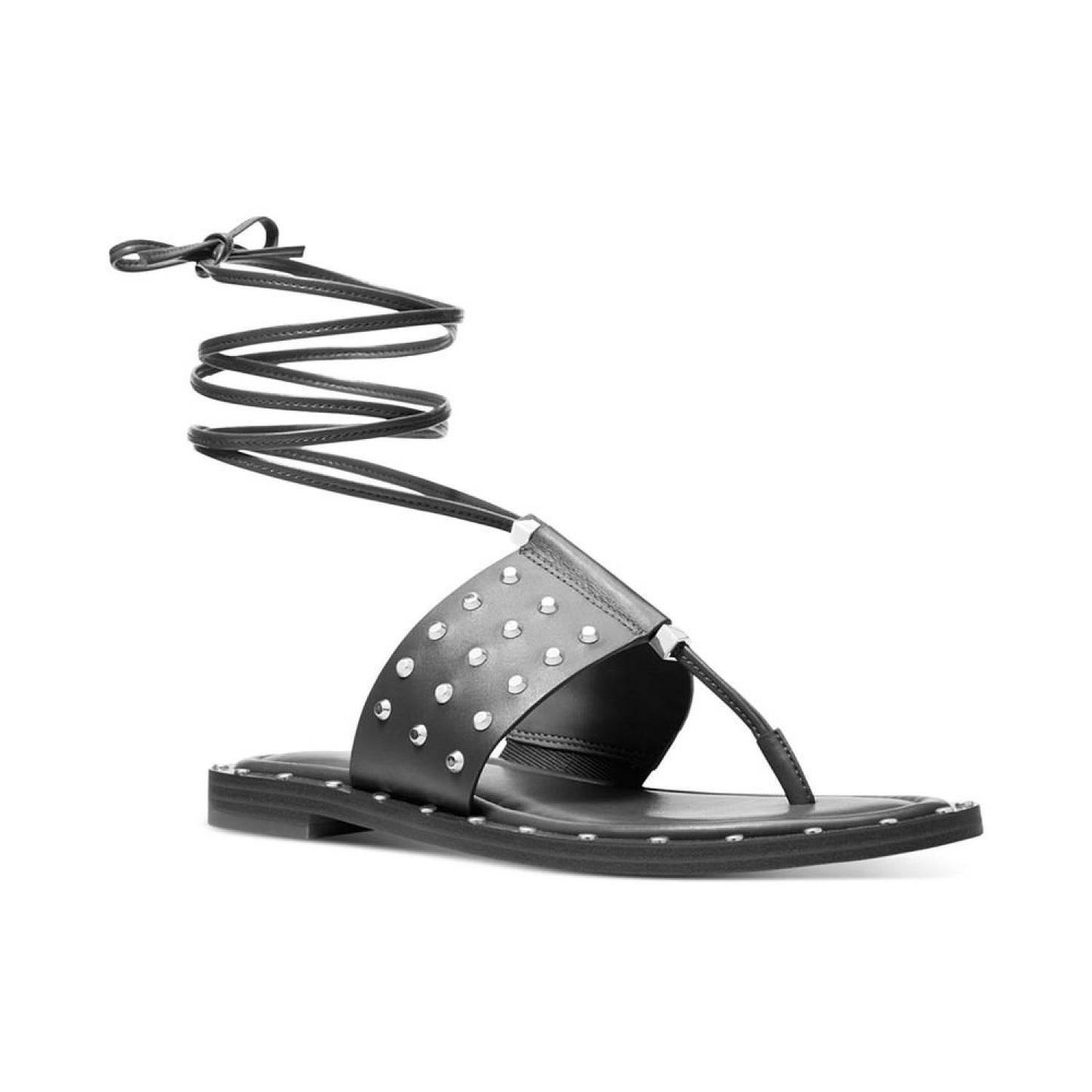 Women's Jagger Ankle-Tie Studded Flat Sandals