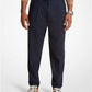 Stretch Wool Flannel Belted Trousers
