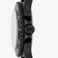 Oversized Everest Black-Tone and Leather Watch