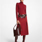 Double Faced Wool Melton Slit Skirt