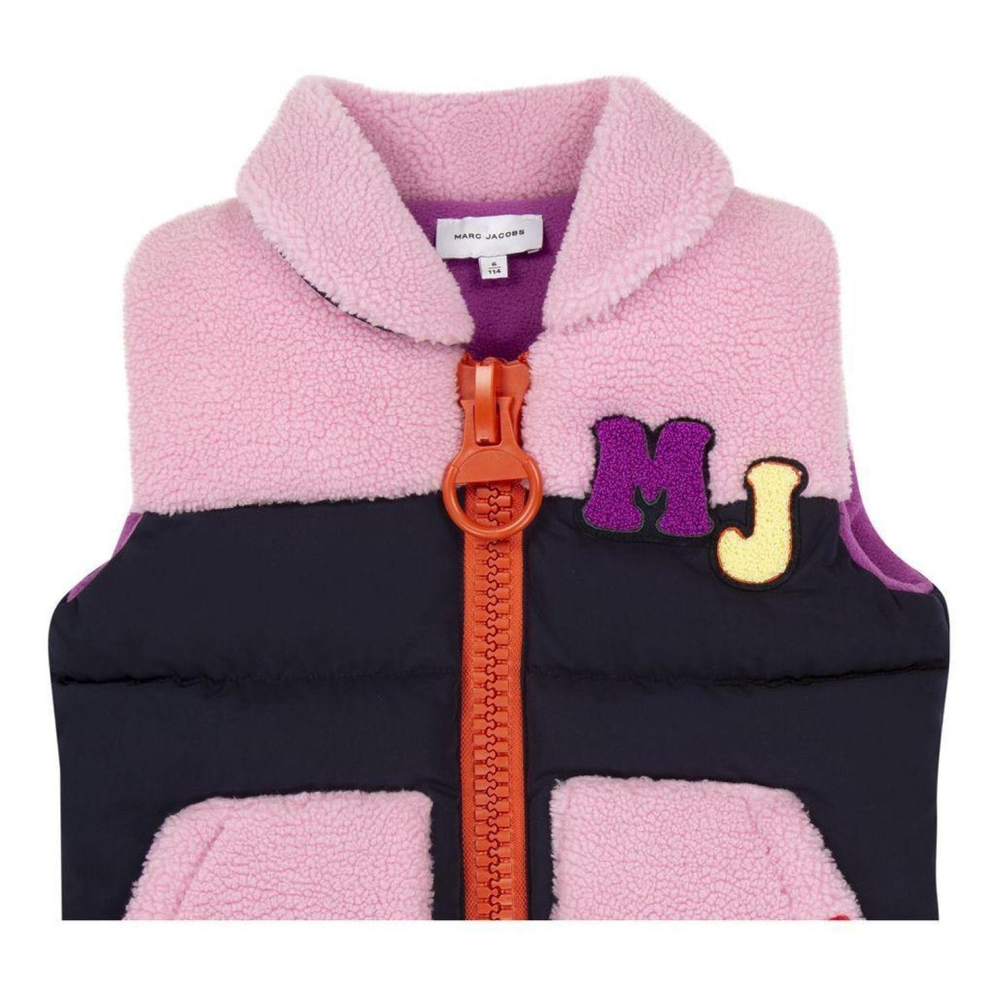 Navy & Pink Puffer Sleeveless Jacket