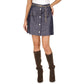 Women's Pocket-Front Chain-Belt Skirt