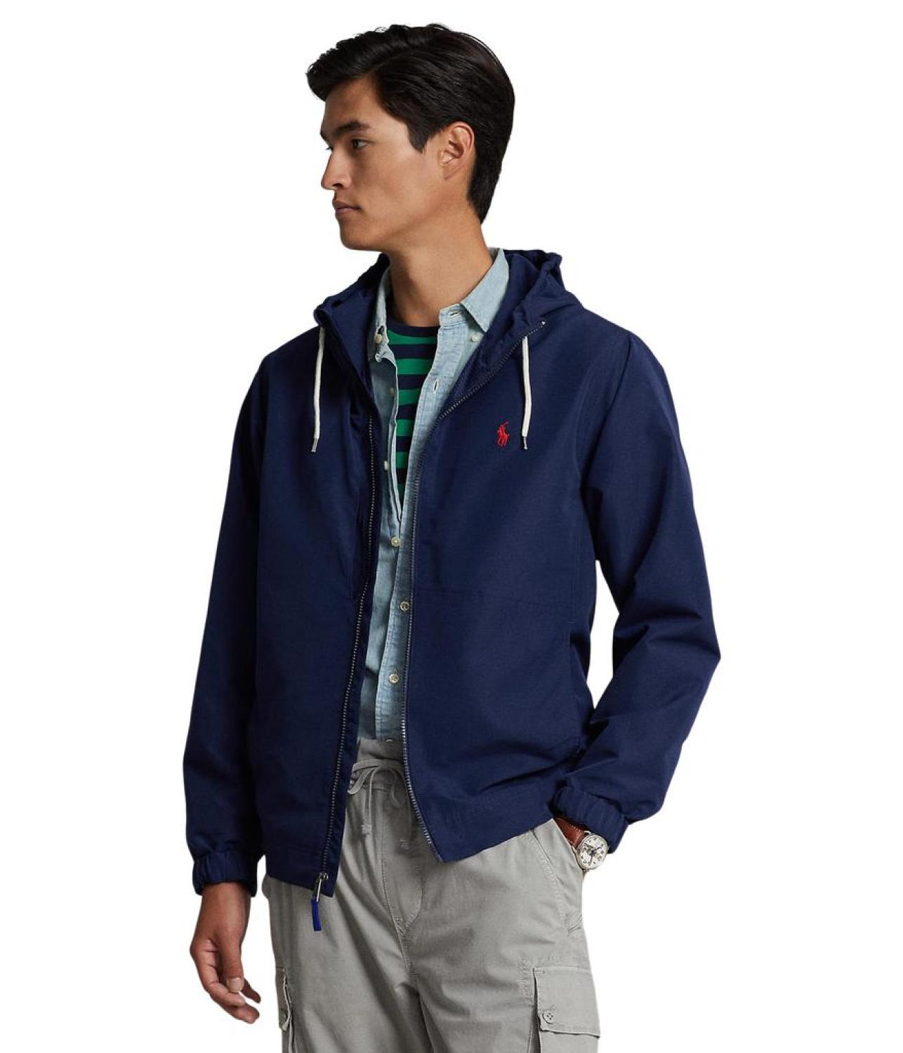 Packable Water-Repellent Hooded Jacket