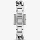 Mini Lock Pavé Silver-Tone Chain Watch