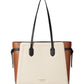 Knott Color-Blocked Pebbled Leather Large Tote