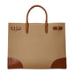 Devyn Leather Trim Twill Large Tote Bag