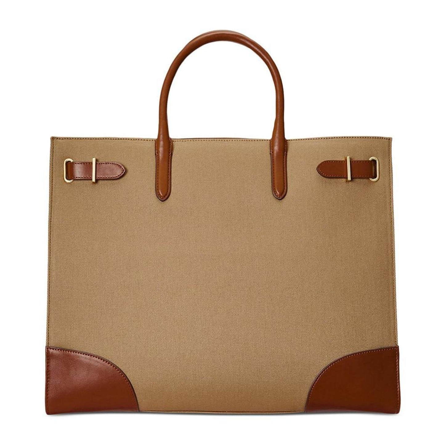 Devyn Leather Trim Twill Large Tote Bag
