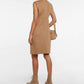 Crimea Sleeveless Wool Dress In Camel
