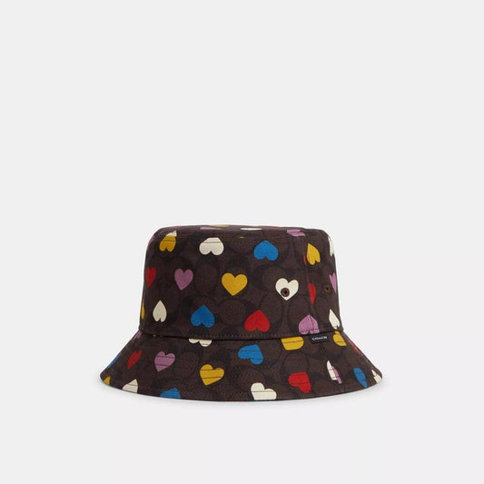 Coach Outlet Signature Love Print Bucket Hat