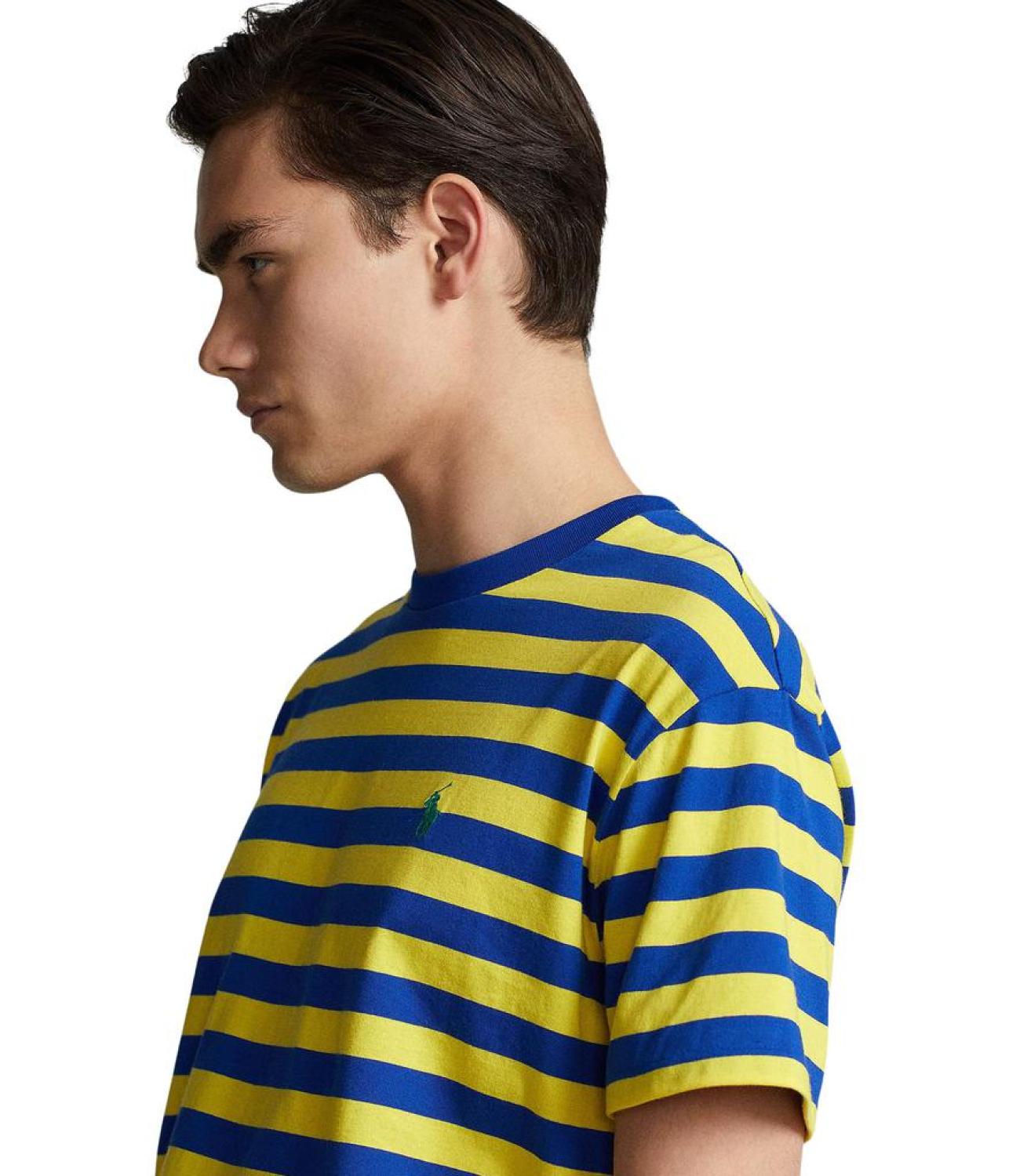 Short Sleeve Striped Crew Neck T-Shirt