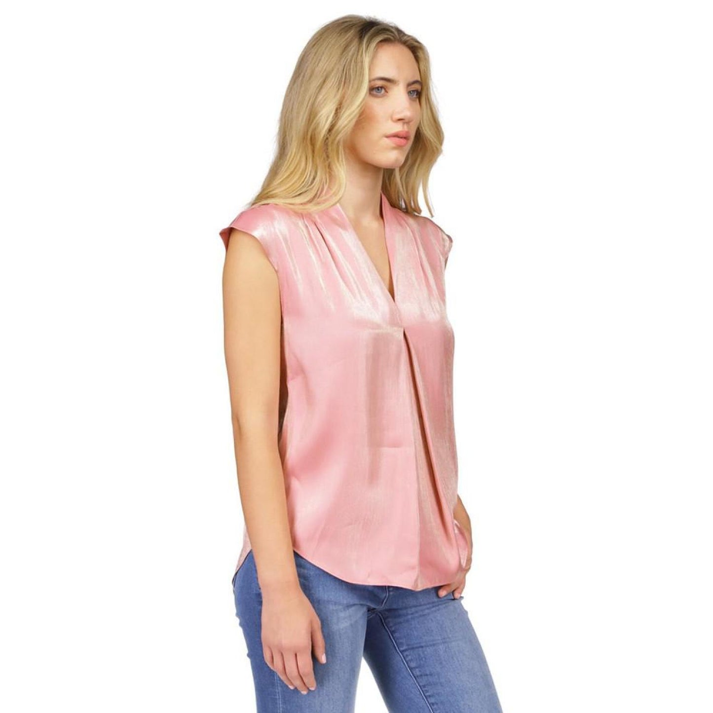 Women's Iridescent Pleated Top