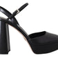 Prada Capretto Patent Sandals Ankle Strap Heels Women's Shoes