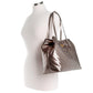 Vikky Medium Quilted Monogram Tote with Pouch