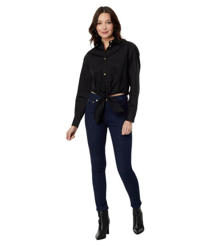 High-Rise Straight Skinny Selma in Dark Rinse Wash