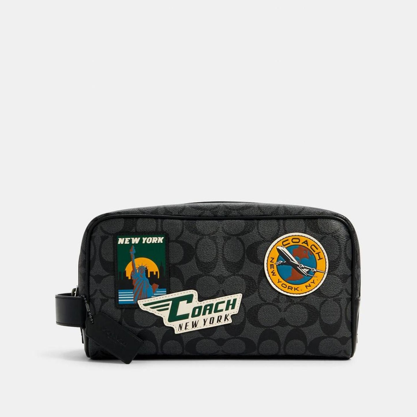COACH Large Travel Kit In Signature Canvas With Travel Patches