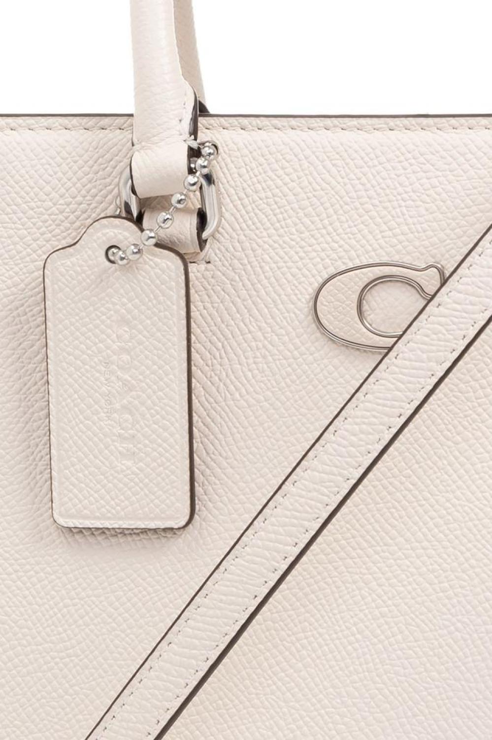 Coach Logo Plaque Top Handle Tote Bag