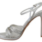 Prada Leather Sandals Ankle Strap Heels Women's Stiletto