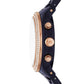 Women's Runway Quartz Chronograph Navy Acetate Watch 38mm