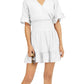 Womens Eyelet Smocked Casual Dress