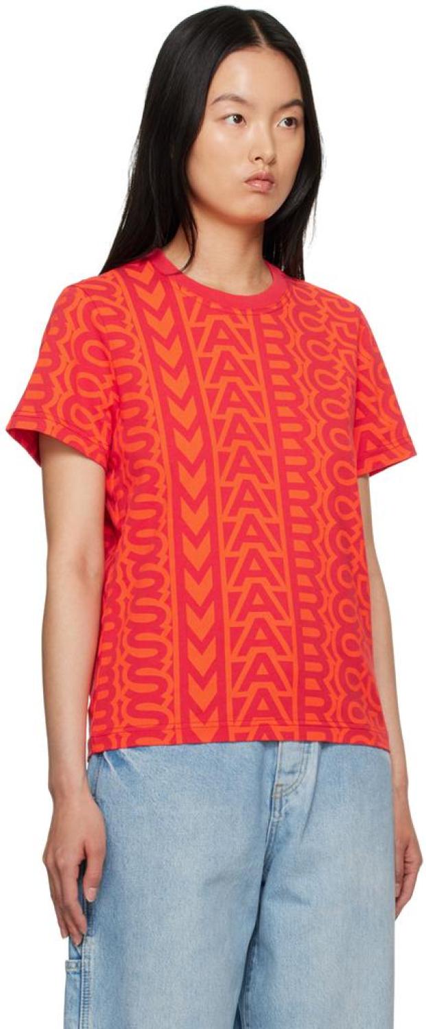 Red 'The Monogram Baby Tee' T-Shirt