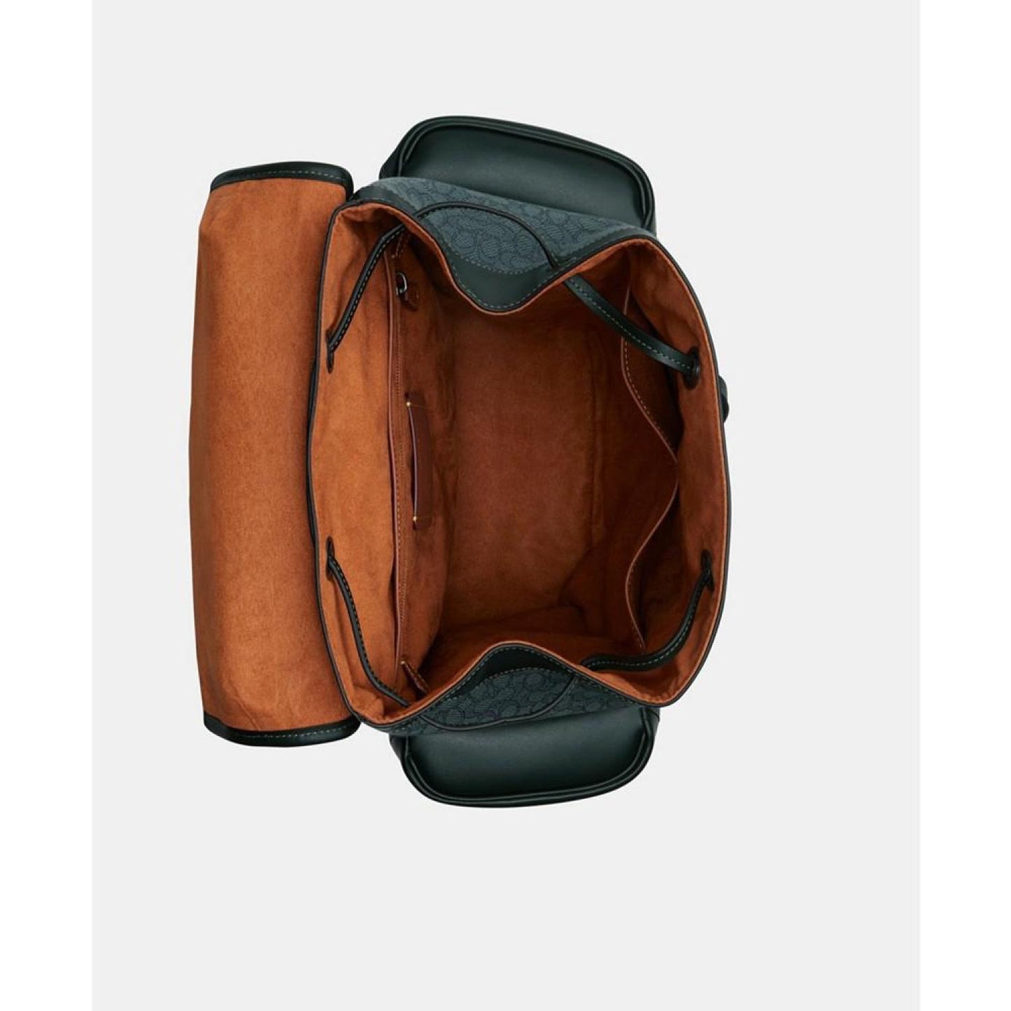 Leather Hitch Backpack in Micro Signature Jacquard