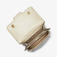 Heather Large Canvas and Metallic Faux Leather Shoulder Bag