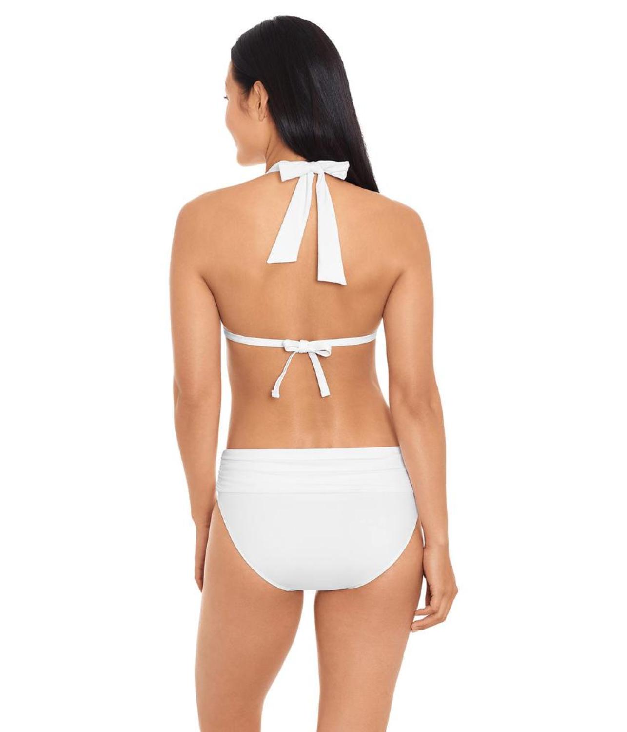 Beach Club Solids Molded Cup Halter Top