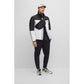 Regular-fit water-repellent padded jacket in mixed materials