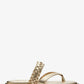 Alba Braided Metallic Faux Leather Slide Sandal