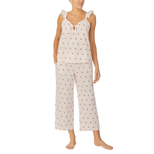 Cotton Poplin Tank Cropped PJ Set