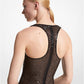 Hand-Embroidered Sequin Stretch Tulle Bodysuit