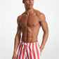 Woven Striped Swim Trunks