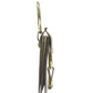 CHLOE Faye gold bangle bracelet ring chained crossbody grey suede leather bag