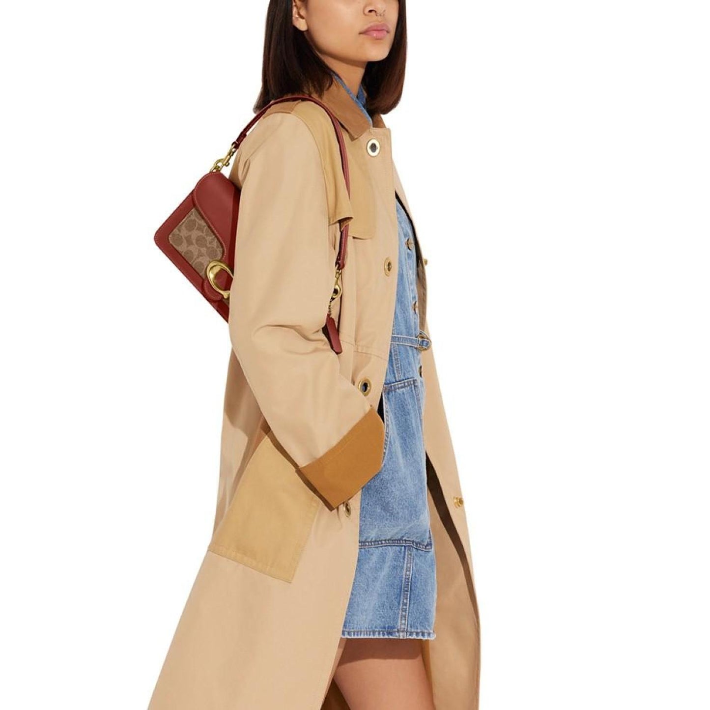 Coated Canvas Signature Tabby Shoulder Bag 26 Refresh