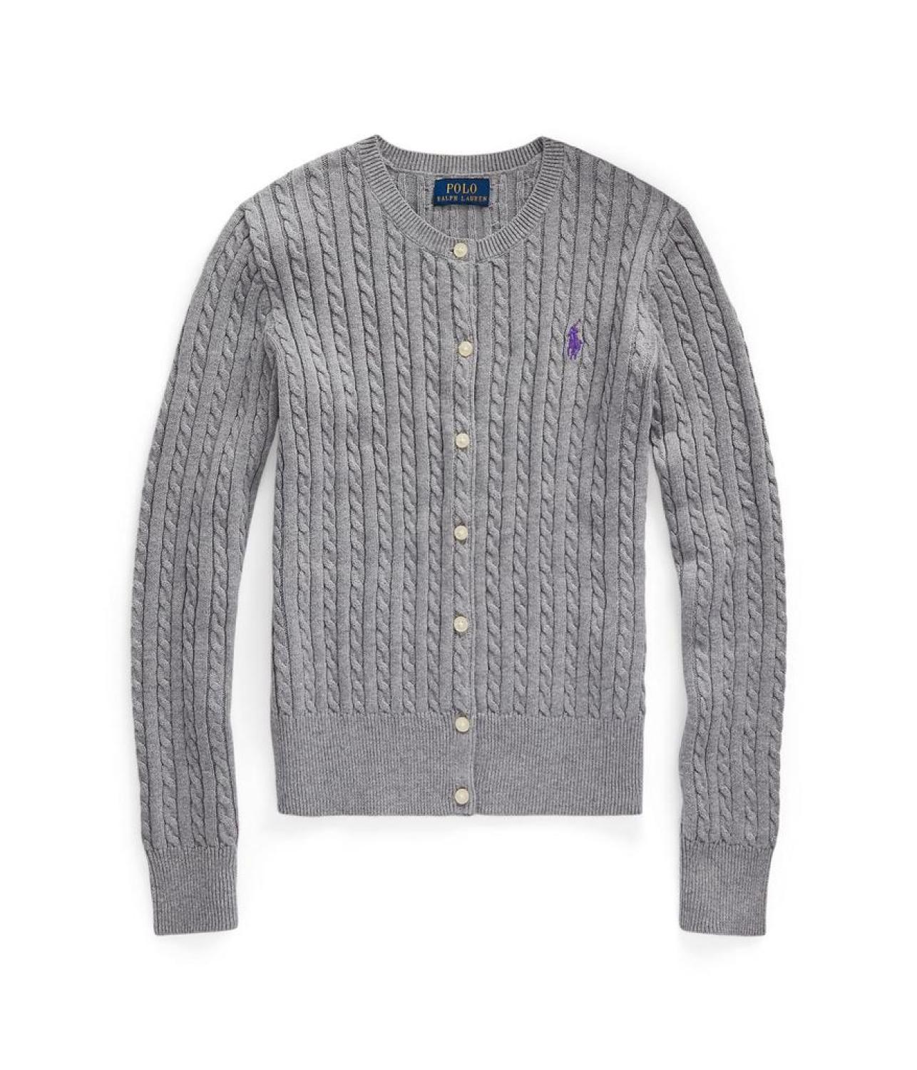 Mini-Cable Cotton Cardigan (Big Kids)