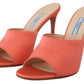 Prada Calzature Leather Stilettos Heels Sandals Women's Shoes