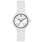 Women's Morningside Three Hand Quartz White Silicone Watch 34mm