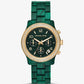 Runway Pavé Gold-Tone and Acetate Watch