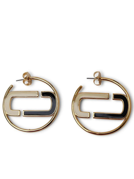 Marc Jacobs Enamel Large Hoop Earrings