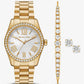 Lexington Pavé Gold-Tone Watch and Jewelry Gift Set