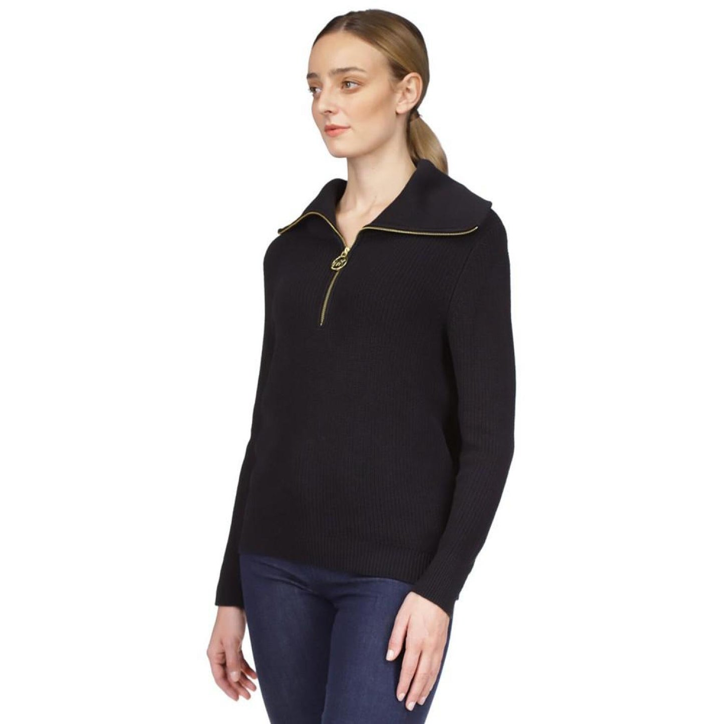 Women's Half-Zip Sweater, Regular & Petite