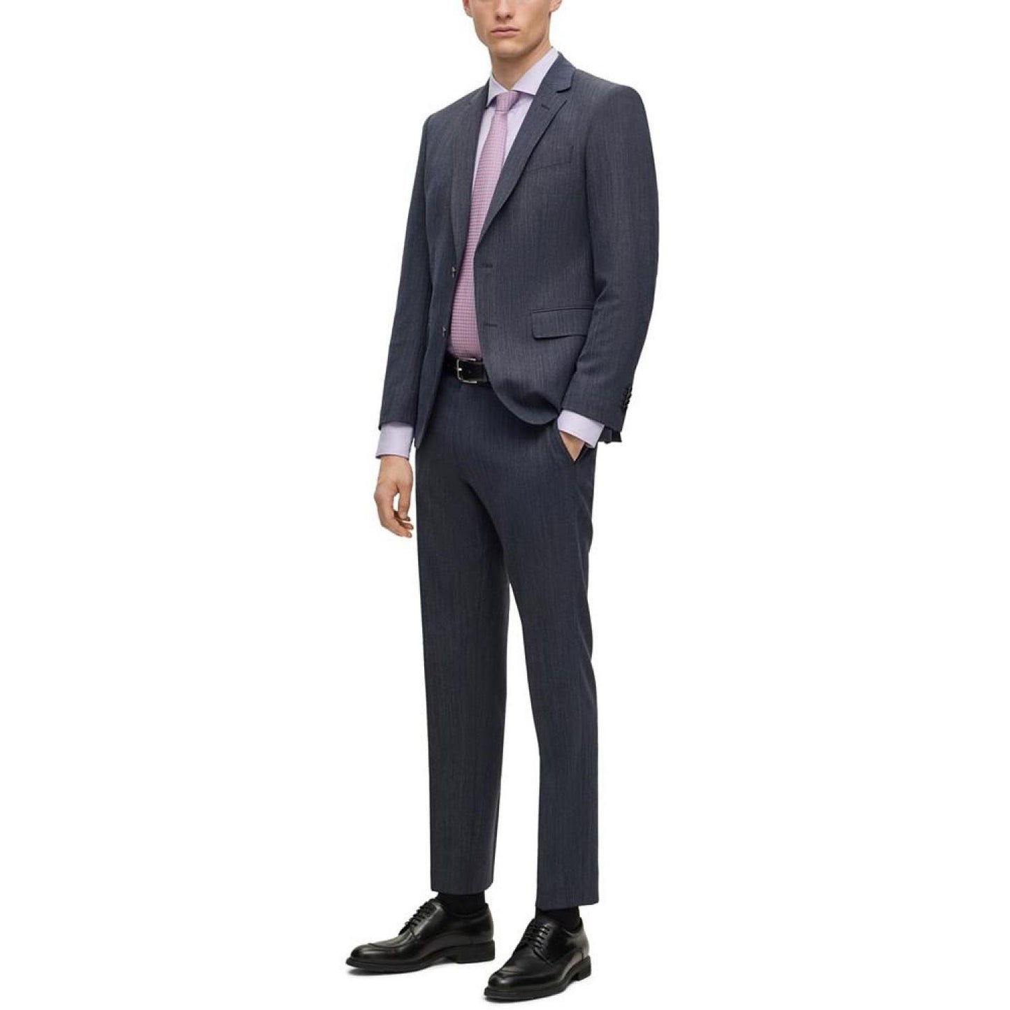 Men's Slim-Fit Two-Piece Micro-Patterned Suit