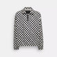 Coach Outlet Checkerboard Quarter Zip Windbreaker