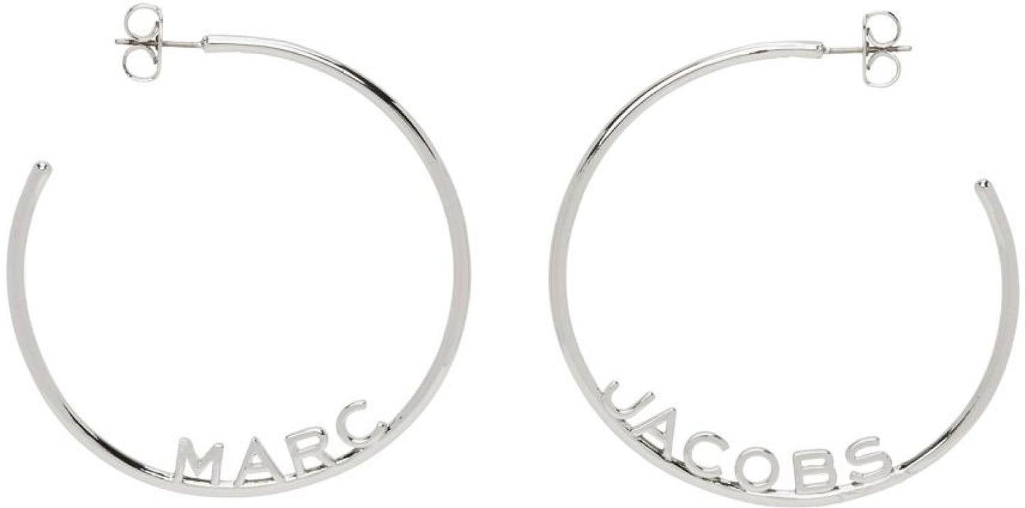 Silver 'The Monogram' Hoop Earrings