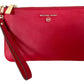 Michael Kors Jet Set Charm Pebbled Leather Top Zip Wristlet