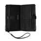 Adele Double-Zip Pebble Leather Phone Wristlet